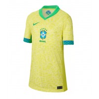 Camiseta Brasil Primera Equipación Replica Copa America 2024 para mujer mangas cortas